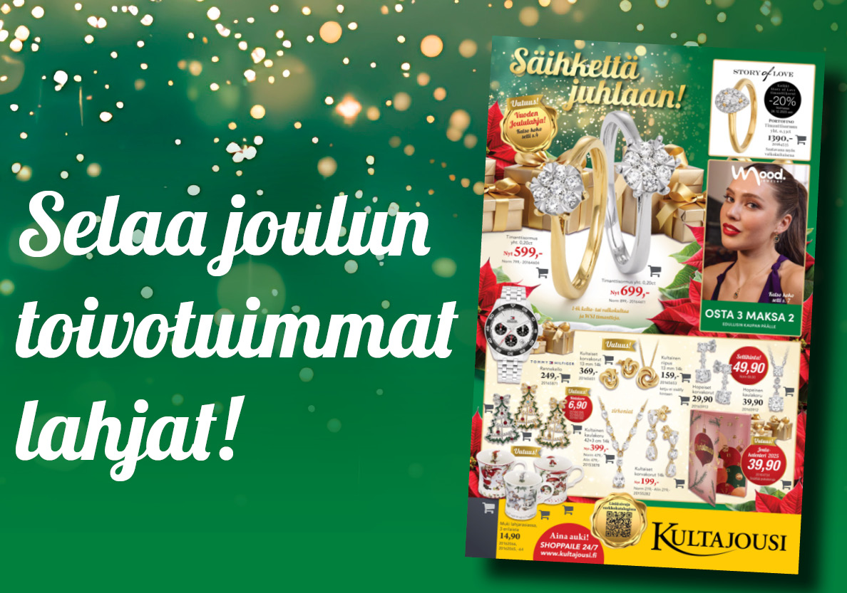 Selaa joulun  toivotuimmat  lahjat!